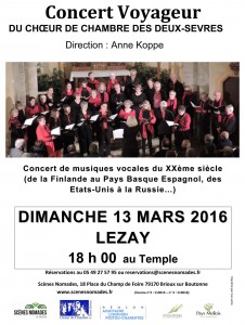 Concert voyageur, Lezay mars 2016